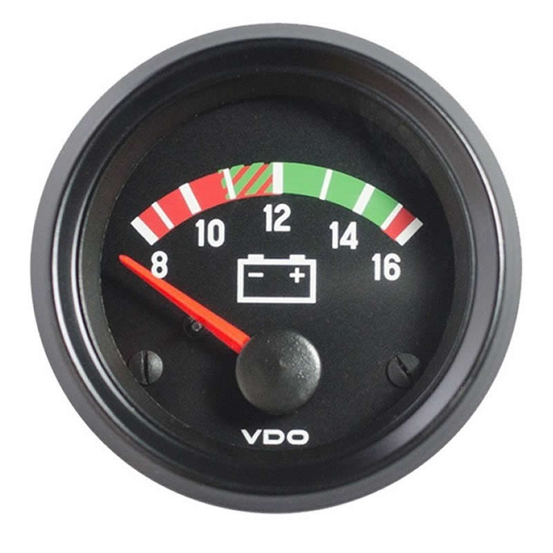 VDO Cockpit Vision Voltmeter 8-16V 52mm 12V gauge